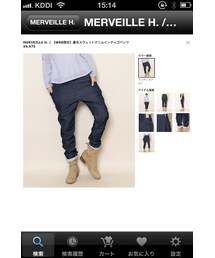 MERVEILLE H. | 【WEB限定】裏毛スウェットデニムインディゴパンツ/MERVEILLE H. (デニムパンツ)