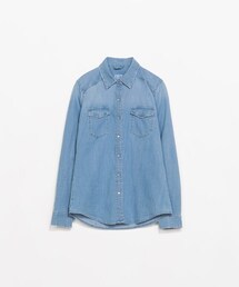 ZARA | ベーシックデニムシャツ(シャツ/ブラウス)
