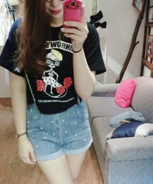 yami&heymitemite | 珍珠鍊吊帶短褲(その他パンツ)