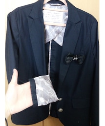 mysty woman | なん年前に買ったことやら…笑 サテンの裏地がリボンになってて可愛いです🌟(テーラードジャケット)