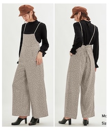 GU | サロペットワイドパンツ（ドット）(サロペット/オーバーオール)