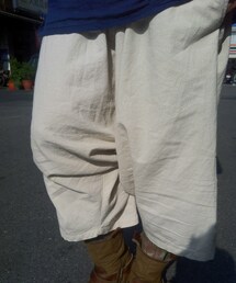 九分棉麻寬褲(その他パンツ)