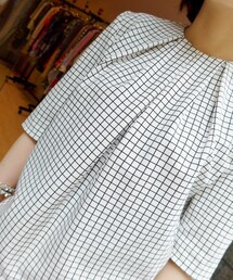 ENFOLD | タック・チェックブラウス(シャツ/ブラウス)