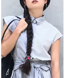 正面バストアップ | シャツワンピース