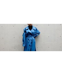 vintage shiny trenchcoat(トレンチコート)