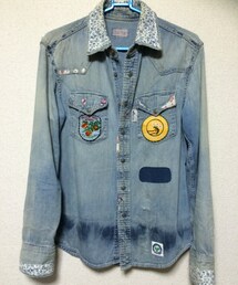 HOLLYWOOD RANCH MARKET | フラワーリメイクウエスタンシャツ(シャツ/ブラウス)