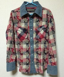 AYUITE | AYUITEチェック刺繍シャツ ベージュ(シャツ/ブラウス)