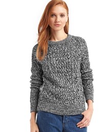 GAP | 白と黒のケーブルニット(ニット/セーター)