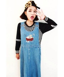 BKK刺繡古著牛仔長裙(デニムスカート)