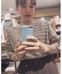 earth music&ecology | さりげないロゴが可愛いです☺️❤︎(Tシャツ/カットソー)