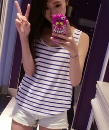 PAZZO | 口袋條紋背心(タンクトップ)