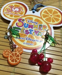 Disney | 2013夏日水果款耳環-櫻桃🍒&橘子🍊(イヤリング)