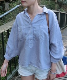 H&M | 前短後長襯衫(シャツ/ブラウス)