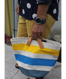 THE SUPERIOR LABOR | The Superior Labor-拼色帆布bucket包(トートバッグ)