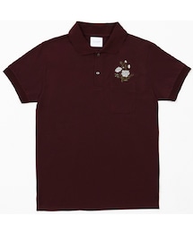 CLIF WEAR | FLOWER PIQUE SHIRTS (WINE)(ポロシャツ)