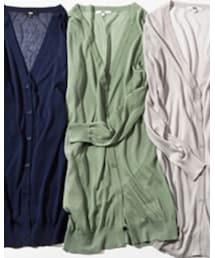 UNIQLO | ライトVネックロングカーディガン(カーディガン/ボレロ)