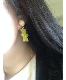 N2 | Yellow gummy bear earrings(ピアス（両耳用）)