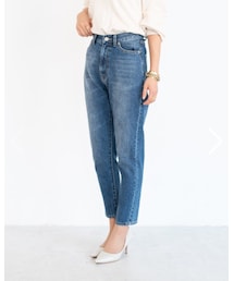 COHINA | ハイウエストデニムテーパードパンツ(デニムパンツ)