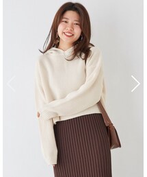 COHINA | ショート丈ニットフーディー(パーカー)