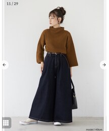 COHINA | COHINADENIMボリュームタックパンツ(デニムパンツ)