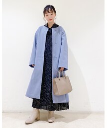 コート開けても可愛いよ🧥 | ノーカラーコート