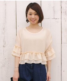 mystic | フリルチュニック(Tシャツ/カットソー)