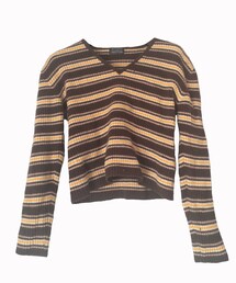 もらいもの | ボーダーショート丈ニット(ニット/セーター)