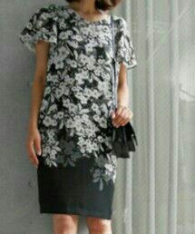 HARYU | フラワープリントコクーンワンピース(ワンピース)