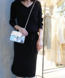 HARYU | Vネックニットワンピース(ワンピース/ドレス)