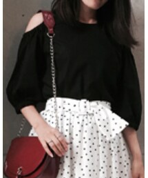 HARYU | オープンショルダーブラウス(シャツ/ブラウス)