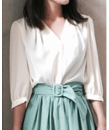 HARYU | ショルダータックVブラウス(シャツ/ブラウス)