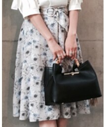 HARYU | フラワープリントフレアースカート(スカート)