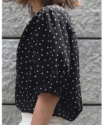 HARYU | ドット五分袖ブラウス(シャツ/ブラウス)