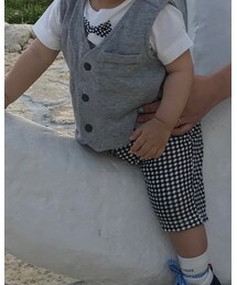 COMME CA ISM | Tシャツ、ベスト、ズボン、靴下のセットです〜(セットアップ)