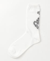HARUSAKU | HARUSAKU:Damask Back Pattern Socks:ハルサク　ダマスクバックパターン ソックス(ソックス/靴下)
