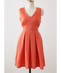 ヴィヴィッドカラータックインフレアワンピース(ワンピース)