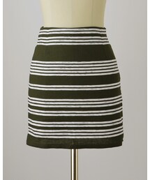 ボーダーリネンタイトスカート(スカート)