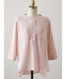 ヘンリーネックポケットブラウス(シャツ/ブラウス)