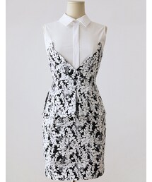 クラシックシャツレイヤードワンピース(ワンピース)