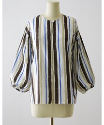 カラーブロックストライプブラウス(シャツ/ブラウス)