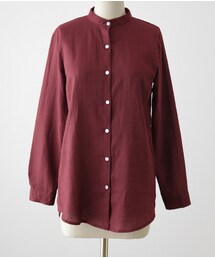 imvely | チャイナバーガンディシャツ(シャツ/ブラウス)