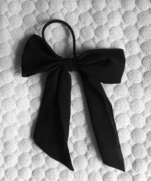 Handmade | 黒リボン ヘアゴム(ヘアゴム)