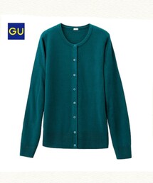 GU | グリーン カシミヤタッチカーデガン(カーディガン/ボレロ)