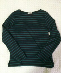 Honeys | グリーン ボーダーカットソー(Tシャツ/カットソー)