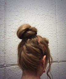 ヘアアレンジ | あみあみネジネジおだんご(その他)