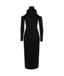 BALMAIN | BALMAIN WOOL CUT OUT SHOULDER LONG BLACK DRESS(ドレス)