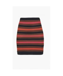 BALMAIN | BALMAIN STRIPED STRETCH-KNIT MINI RUNWAY SKIRT(ドレス)