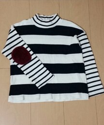 @come_true_store | ボーダータートルネックリブBigニット(ニット/セーター)