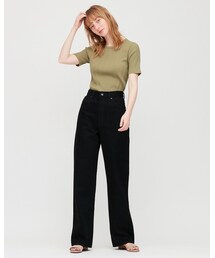 UNIQLO | ランダムリブクルーネックT（半袖）(Tシャツ/カットソー)