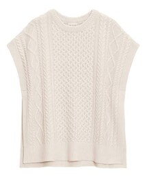 GU | ケーブルニットベスト SD+E(ベスト)